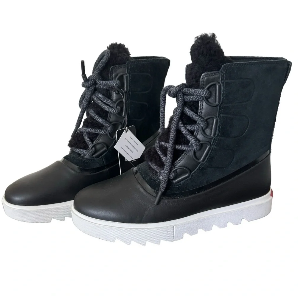Sorel Joan of Arctic Next Lite Shearling Trimmed Suede Boots Size 9
